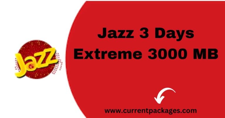 Jazz 3 day Extreme 3000 MB | Offer 2024