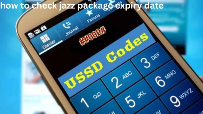how to check jazz package expiry date