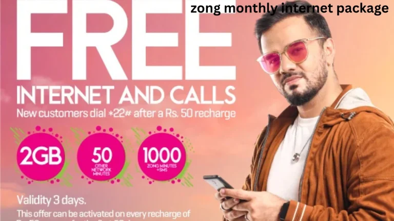 zong monthly internet package