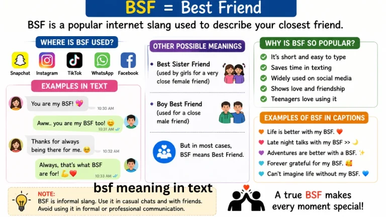 bsf meaning in text